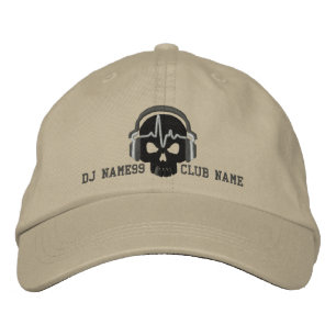 Boné DJ Personalizado Caveira Seu Nome Embroborado Do C