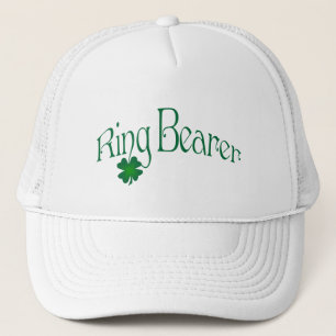 Boné do anel do Shamrock branco e verde do Emerald