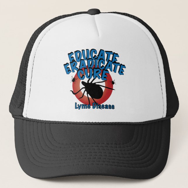Boné Doença de Lyme - eduque, erradique, cure (Frente)