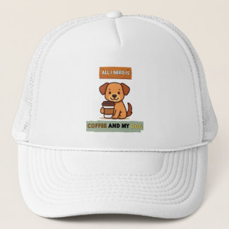 Boné Dog Coffee Design– All I Need Is Coffee And My Dog