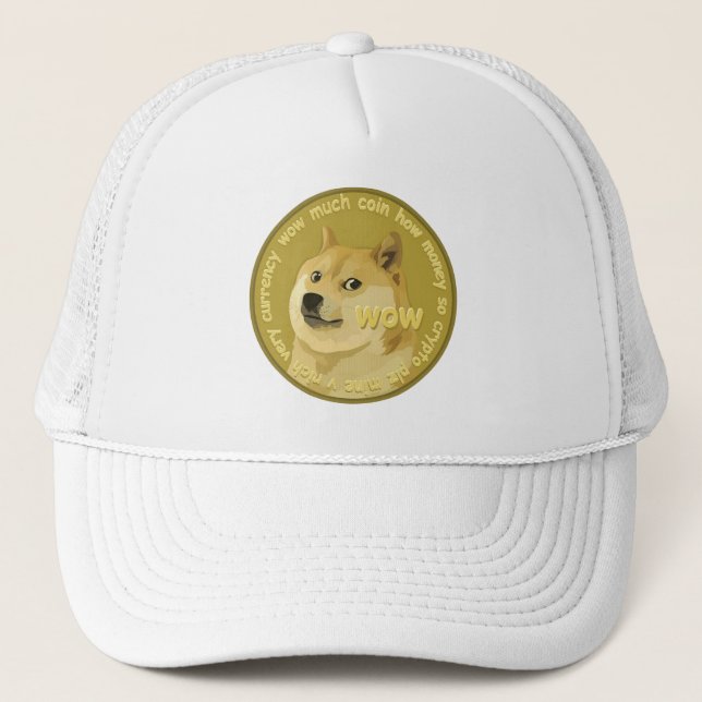 Boné Dogecoin Wow Doge Moedas Muito Cripto Moeda (Frente)
