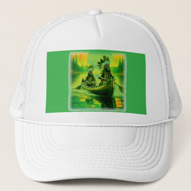 Boné Dois índios Estão Removendo No Lago (Frente)