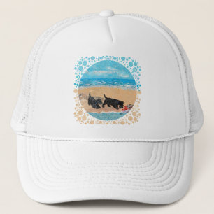 Boné Dois Scotties na Praia