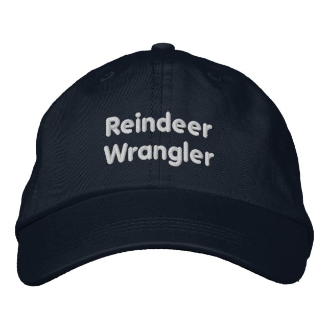 Boné Domador de Rena Elegante Cor Azul Natal (Frente)
