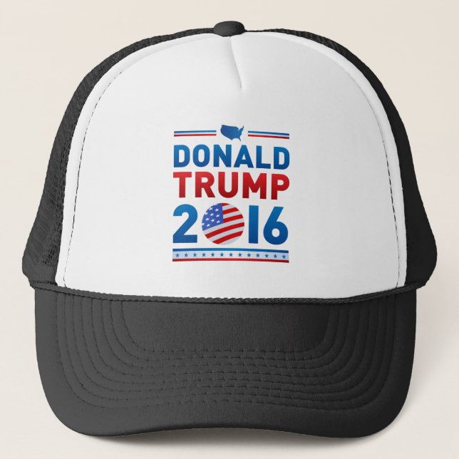 Boné DONALD TRUMP 2016 Eleição Presidencial (Frente)