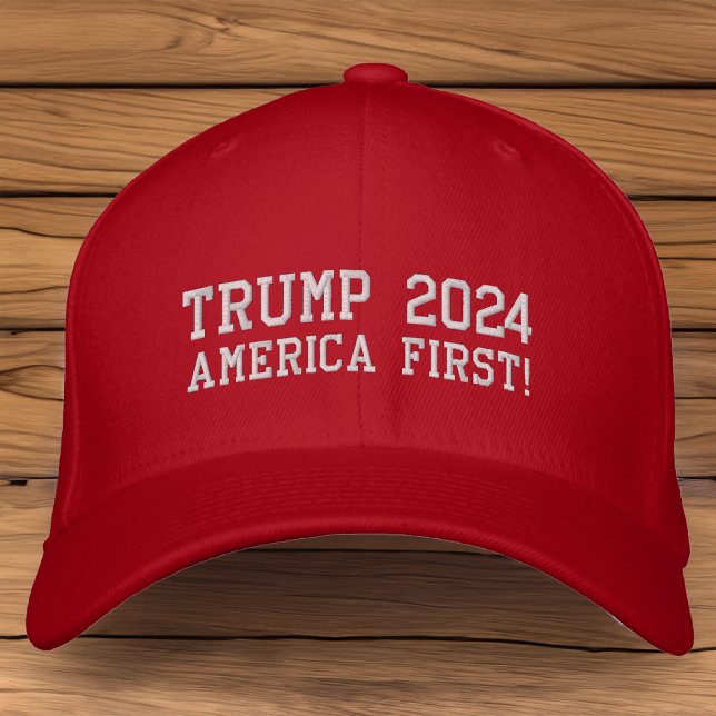 Boné Donald Trump 2024 America First Red Hat (trump 2024 america first hat)