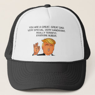 Boné Donald Trump - aniversário óptimo do dia dos pai
