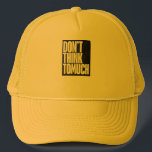 Boné Don't think too much logo on trucker hat.<br><div class="desc">Perfect hat for any occasion and for anyone. Perfect for summer,  cookouts,  road trips and other occasions.</div>