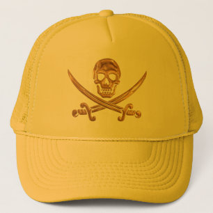 Boné Dourado Jolly Roger