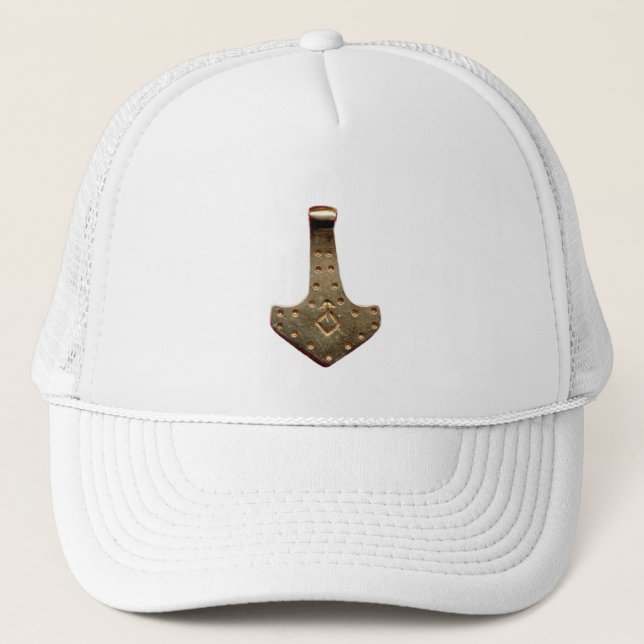 Boné Dourado Thor Hammer - chapéu branco (Frente)
