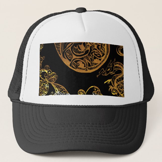 Boné Dragão Dourado (Frente)