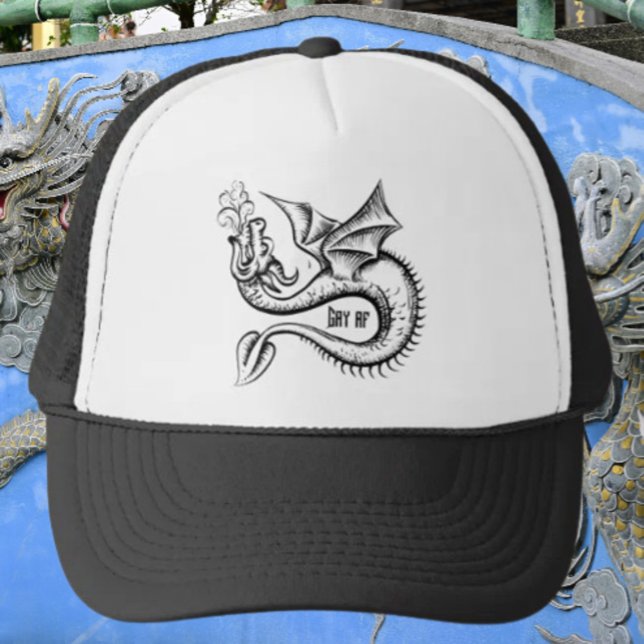 Boné Dragão Gay AF Preto e Branco (Criador carregado)