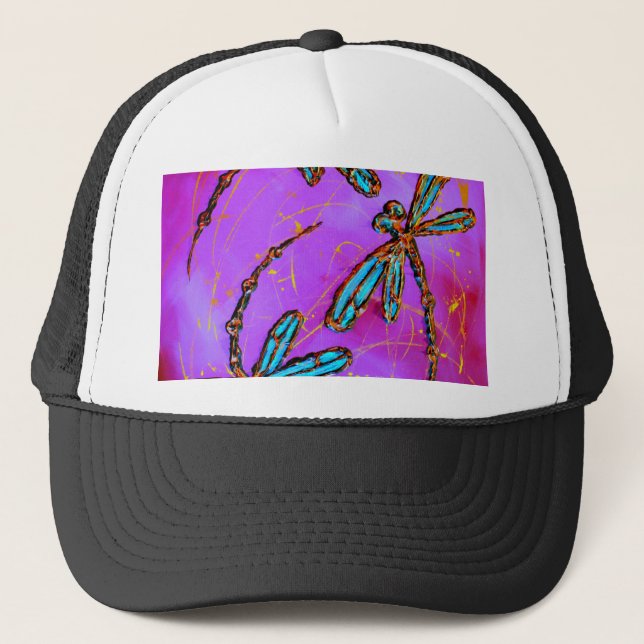 Boné Dragonfly Flor Elétrico Rosa (Frente)