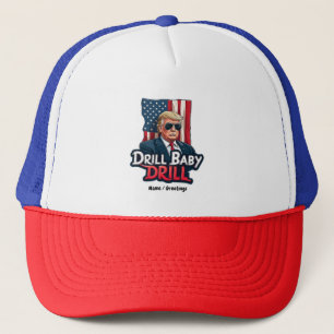 Boné Drill Baby Drill Trump 2025 Independência da Améri