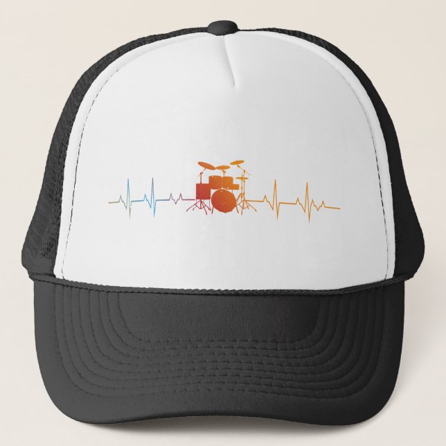 Boné Drummer Gift Heartbeat Drums (Frente)