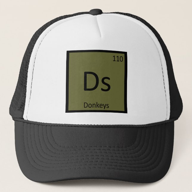 Boné Ds - Elemento de Mesa Periódico de Química de Donk (Frente)