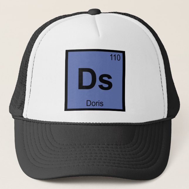 Boné Ds - Símbolo de Mesa Periódico de Química da Doris (Frente)