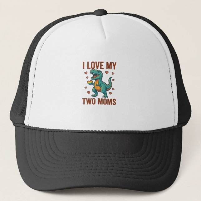 Boné Duas Mães Orgulho Camisa Vector T-Shirt Design de  (Frente)