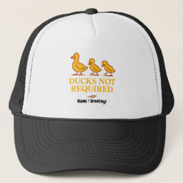 Boné Ducks Not Required | Funny Minimalist Duck Art