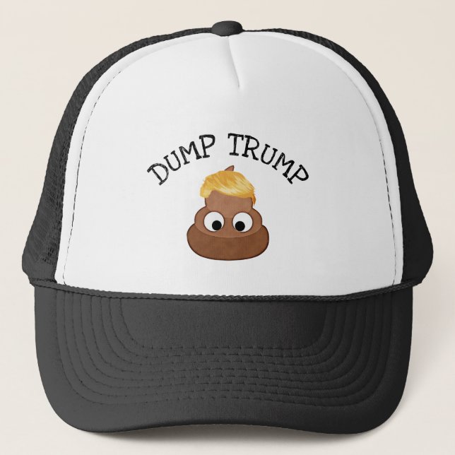 Boné Dump Trump Poop pilha "anti-trump" Humor político (Frente)