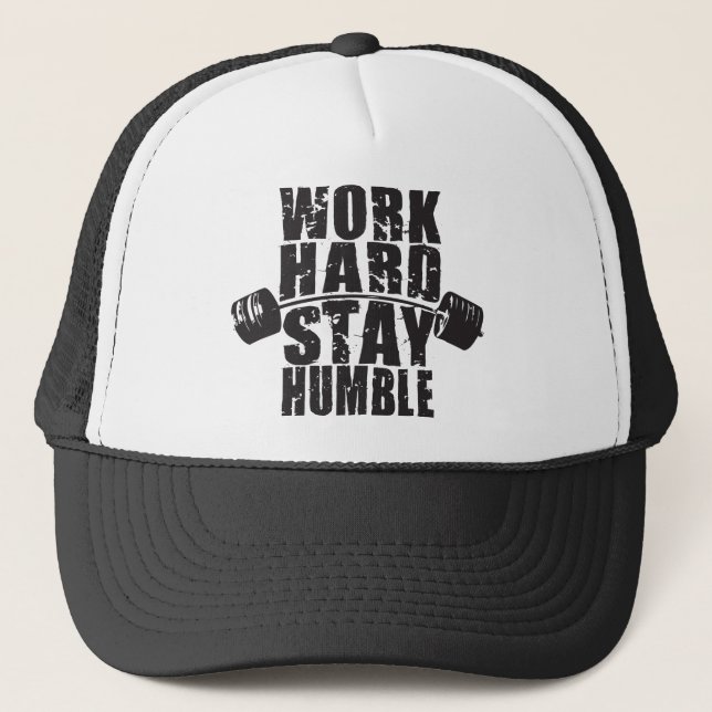 Boné Duro de trabalho, seja humilde - Motivação de trab (Frente)