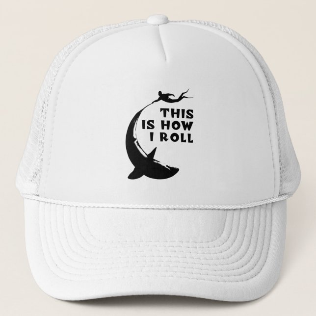 Boné É Assim Que Eu Rolo - Mergulho Scuba Com Tubarão (Frente)