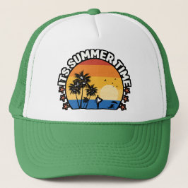 Boné É Design de Pôr do Sol Tropical de Verão