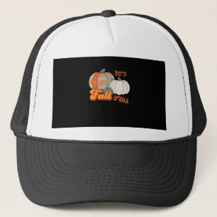 Boné É Fall Y'all, Funny Pumpkins Chevron Pattern