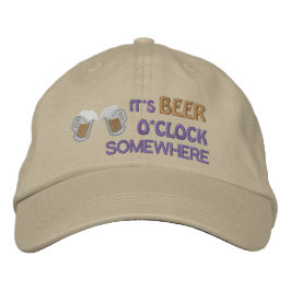 Boné É HORA DA CERVEJA EM ALGUM LUGAR Gorro Bordado
