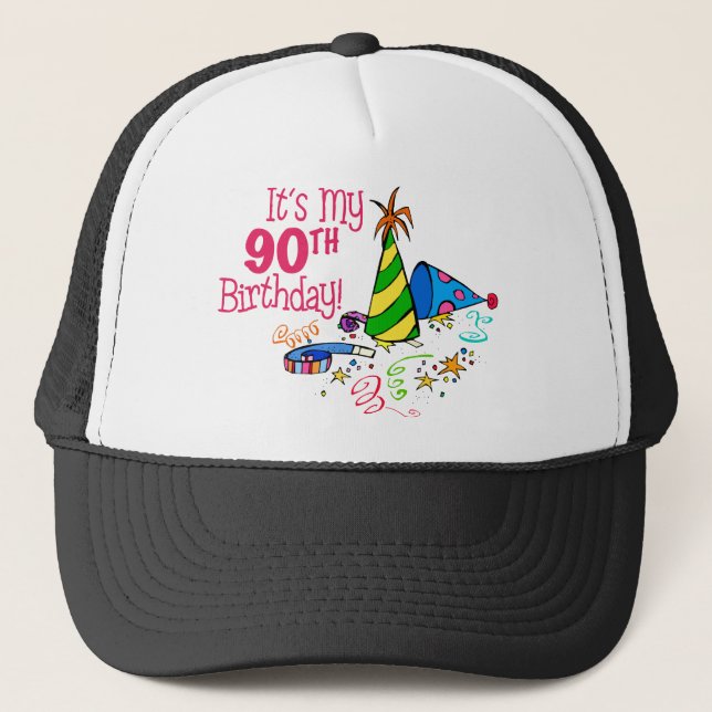 Boné É meu aniversário do 90 (os chapéus do partido) (Frente)