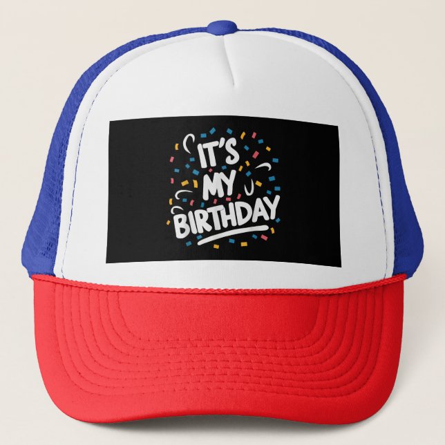 Boné É o meu aniversário para rapazes Meninas Crianças  (Frente)