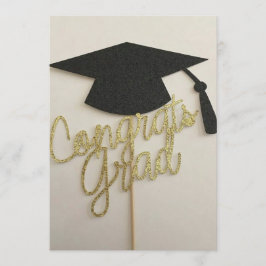 Boné e parabéns formando de convite à formatura