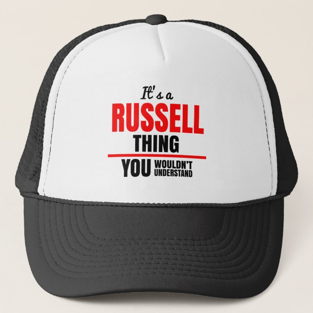 Boné É uma coisa do Russell que você não entenderia (Frente)