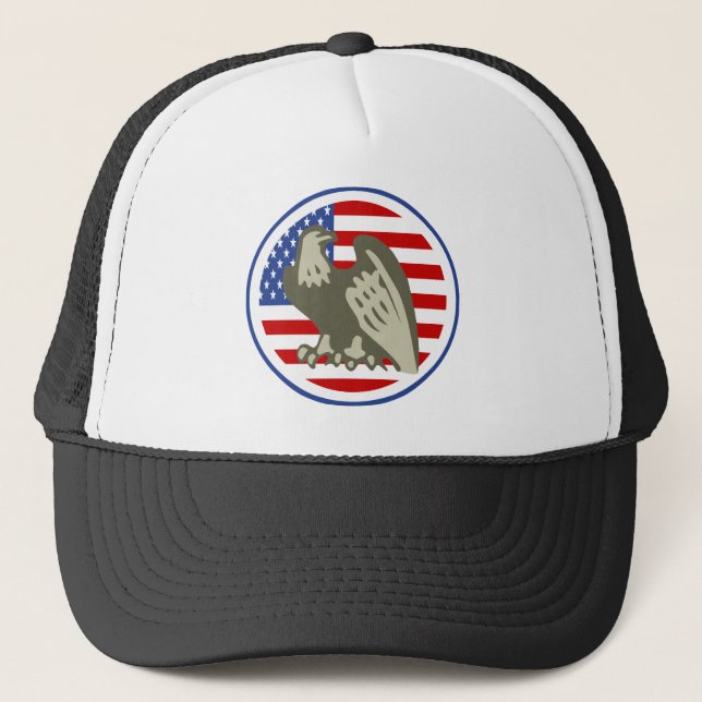 Boné Eagle American Flag (Frente)