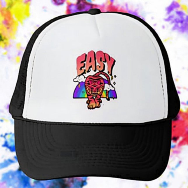 Boné EASY Tiger Retro Rainbow Trucker Hat (Criador carregado)