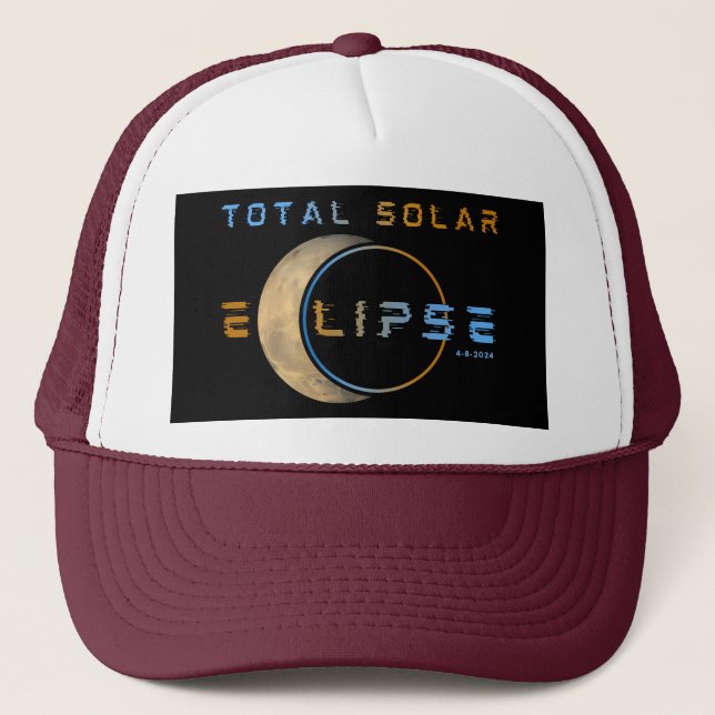 BONÉ ECLIPSE TOTAL DO SOL 8 DE ABRIL DE 2024 SISTEMA SO (Frente)