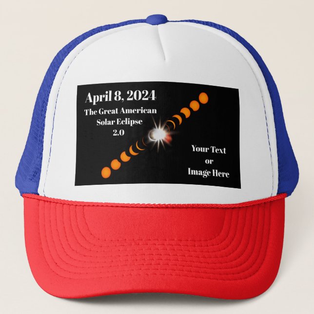 Boné Eclipse Total do Sol de 2024 (Frente)