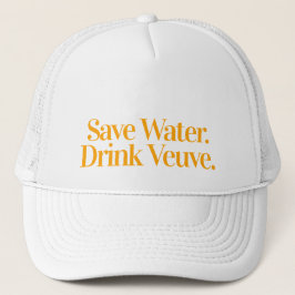 Boné Economize Água Beba Veuve Chapéu