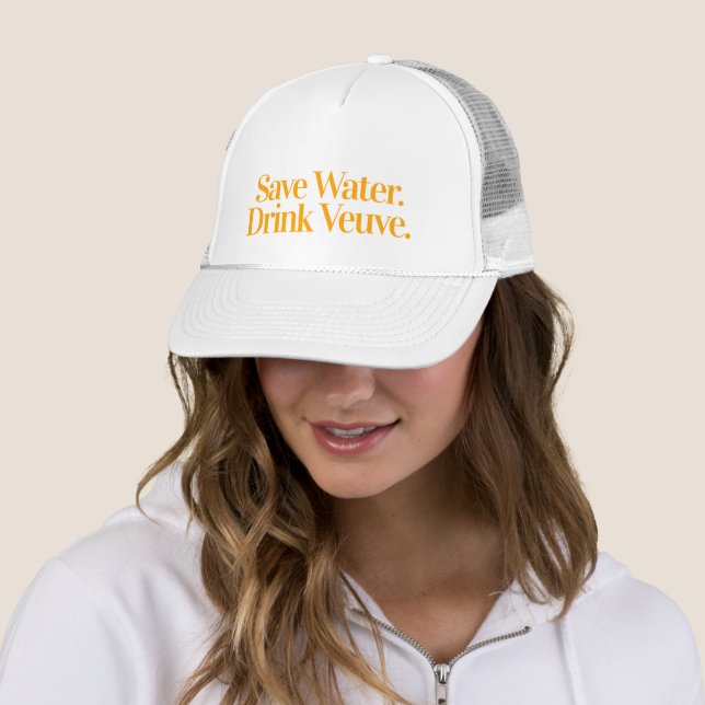 Boné Economize Água Beba Veuve Chapéu (In Situ)