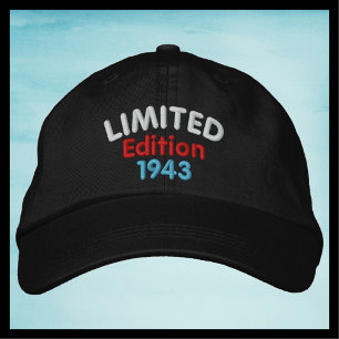 Boné Edição Limitada 1943 ou Ano, Preto, vintage retro
