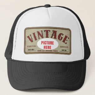 BONÉ EDIÇÃO LIMITADA DE VINTAGEM PERSONALIZADA FOTO