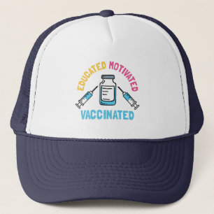 Boné Educated Motivated Vaccinated COVID Vaccine Gag