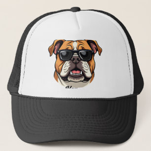 Boné Ei Patas para Cima Bulldog Vintage com Óculos de S