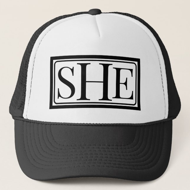 Boné Ela pronuncia-se Transgender Trucker Hat (Frente)