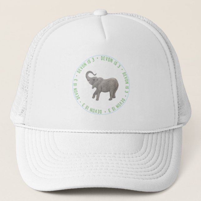 Boné Elefante Bebê Azul Convidado de Honra (Frente)