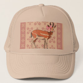 Boné Elegant Pink Doe-patterned Christmas 