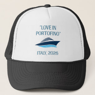 Boné Elegante Amor em Portofino Itália Cruzeiro 2026 Pe