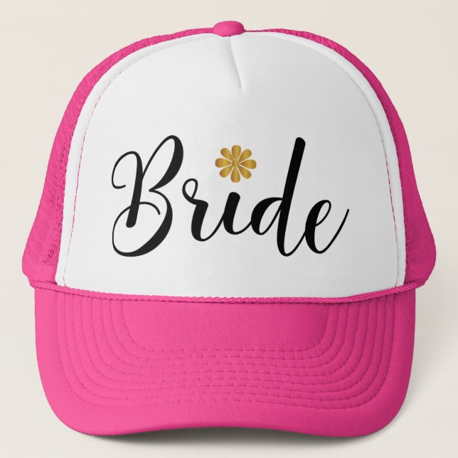 Boné Elegante de Casamento de Chá de panela Bride (Frente)