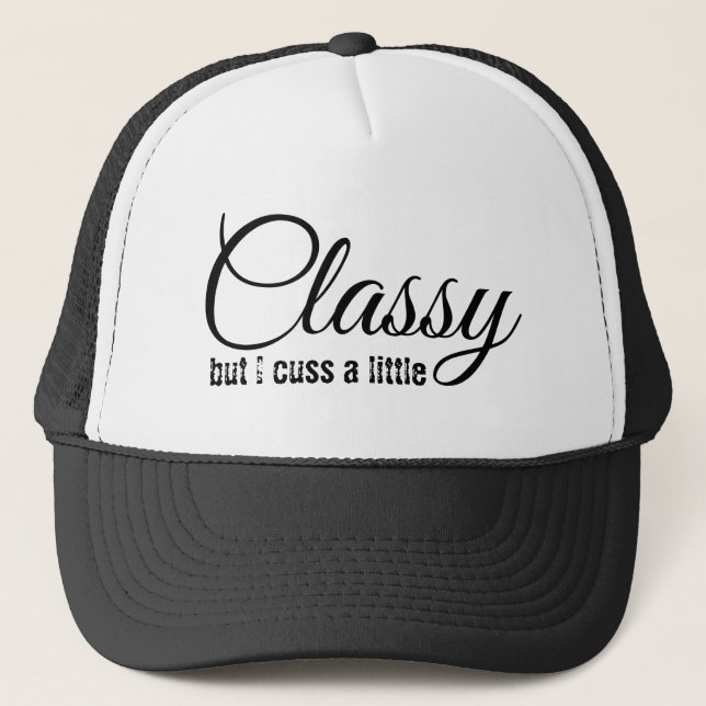 Boné Elegante, Mas Eu Digo Palavrões Um Pouco Camiseta  (Frente)