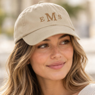 Boné Elegante Monograma Personalizado Minimalista